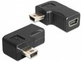 Obrázok pre výrobcu Delock adaptér USB-B mini 5-pin samec/samice 90° pravoúhlý