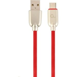 Obrázok pre výrobcu GEMBIRD Premium rubber Type-C USB charging and data cable 1m red