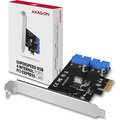 Obrázok pre výrobcu AXAGON PCEU-034VL, PCIe řadič, 2x interní 19-pin USB 3.2 Gen 1 port, UASP, vč. LP