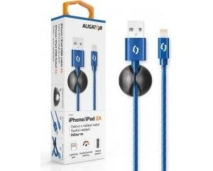 Obrázok pre výrobcu ALIGATOR PREMIUM Datový kabel 2A, Lightning modrý, 1M