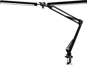 Obrázok pre výrobcu Platinet PDLD20 stolní LED lampa Flexy 20W stmívatelná s klipem, 2 ramena, černá