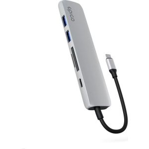 Obrázok pre výrobcu Epico 6v1 Alu Hub 8K s USB-C konektorem - stříbrná