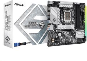 Obrázok pre výrobcu ASRock B660M STEEL LEGEND / LGA1700 / Intel B660 / 4x DDR4 DIMM / HDMI / DP / 2x M.2 / mATX