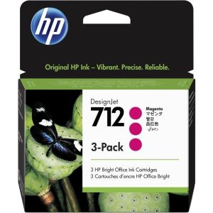 Obrázok pre výrobcu HP 712 3-Pack 29-ml Magenta DesignJet Ink Cartridge