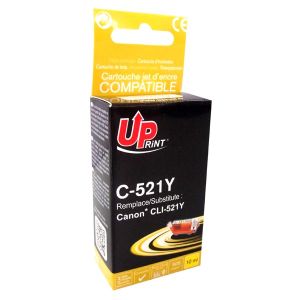 Obrázok pre výrobcu UPrint kompatibil ink s CLI521Y, yellow, 10,5ml, C-521Y, pre Canon iP3600, iP4600, MP620, MP630, MP980, s čipom