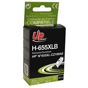 Obrázok pre výrobcu UPrint kompatibil ink s CZ109AE, HP 655, black, 550str., 20ml, H-655XLB, pre HP Deskjet Ink Advantage 3525, 5525, 6525, 4615 e-AiO