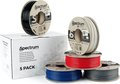 Obrázok pre výrobcu Spectrum 3D filament, ASA 275, 1,75mm, 5x250g, 80749, mix Polar White, Deep Black, Silver Star, Navy Blue, Bloody Red