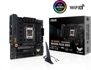 Obrázok pre výrobcu ASUS TUF GAMING B650M-PLUS WIFI / AMD B650 / AM5 / 4x DDR5 / 2x M.2 / HDMI / DP / USB-C / WiFi / mATX