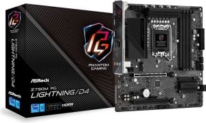 Obrázok pre výrobcu ASRock Z790M PG Lightning/D4 / Intel Z790 / LGA1700 / 4x DDR4 / 2x M.2 / HDMI / USB-C / mATX