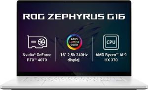 Obrázok pre výrobcu ASUS ROG Zephyrus G16 GA605WI /AI9-HX370/16" 2560x1600/32GB/2TB SSD/RTX 4070/W11H/White