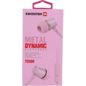 Obrázok pre výrobcu SWISSTEN SLUCHÁTKA EARBUDS DYNAMIC YS500 RŮŽOVO-ZLATÉ