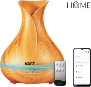 Obrázok pre výrobcu iGET HOME Aroma Diffuser AD500 - chytrý aromadifuzér, barevné LED podsvícení, aplikace, ovladač