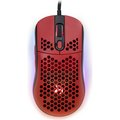 Obrázok pre výrobcu AROZZI herní myš FAVO Ultra Light Black-Red/ drátová/ 16.000 dpi/ USB/ 7 tlačítek/ RGB/ černočervená