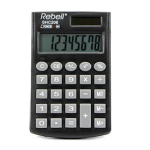 Obrázok pre výrobcu Kalkulačka Rebell, RE-SHC208 BX, čierna, vrecková, osemmiestna