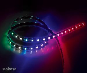 Obrázok pre výrobcu AKASA LED pásek RGBW VEGAS MBW / AK-LD06-50RB / 30x LED / 9x magnet / 12V / 50cm / multicolor