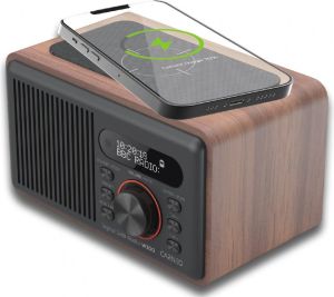 Obrázok pre výrobcu CARNEO W100 Rádio DAB+, FM, BT, Wireless charging, wood