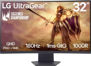 Obrázok pre výrobcu LG monitor 32GS60QC-B VA 31,5"/ 2560x1440 / 180Hz/ 300cdm / 1ms/ 3000:1/DP/HDMI/ černý