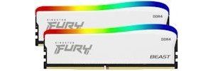 Obrázok pre výrobcu Kingston FURY Beast White /DDR4/32GB/3600MHz/ CL17/2x16GB/RGB/White