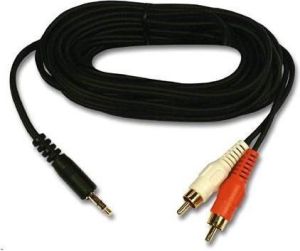Obrázok pre výrobcu Kabel Jack (3,5mm) M- Cinch 2x M, 10m, čierna