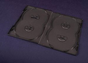 Obrázok pre výrobcu Esperanza Plastové krabičky na 4 DVD 14mm | 100 ks, čierne