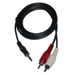 Obrázok pre výrobcu Kabel Jack (3,5mm) M- Cinch 2x M, 1.5m, čierny