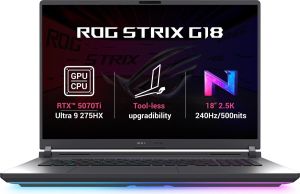 Obrázok pre výrobcu ASUS ROG Strix G18 /U9-275HX/18" 2560x1600/32GB/ 1TB/RTX 5070Ti/W11H/Gray