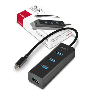 Obrázok pre výrobcu AXAGON HUE-S2C Type-C 4x USB3.0 CHARGING hub, microUSB nap. konektor