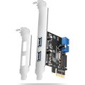 Obrázok pre výrobcu AXAGON PCEU-232RS, PCIe řadič, 2+2x USB 5Gbps port, SATA napájení, Renesas PD720201, SP & LP