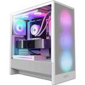 Obrázok pre výrobcu NZXT skříň H5 Flow RGB edition / 1x360 mm RGB core fan / 1x120mm / USB 3.0 / USB-C 3.1 / průhledná bočnice / mesh /bílá