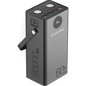 Obrázok pre výrobcu COLORWAY powerbanka/ 60000mAh/ 4x USB QC3.0/ USB-C Power Delivery 65W/ LED/ Černá