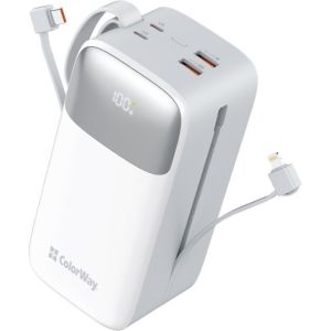 Obrázok pre výrobcu COLORWAY powerbanka/ 50000mAh/ 1x USB QC3.0/ USB-C/ Lightning/ 22,5W/ Bílá
