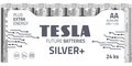 Obrázok pre výrobcu TESLA SILVER+ alkalická baterie AA (LR06, tužková, fólie) 24 ks