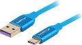 Obrázok pre výrobcu LANBERG CA-USBO-21CU-0010-BL Premium cable USB-C M A M 2.0 1M Blue Super Charge