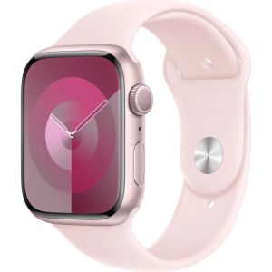 Obrázok pre výrobcu Apple Watch Series 9 45mm Růžový hliník se světle růžovým sportovním řemínkem S/M