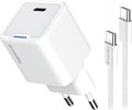 Obrázok pre výrobcu COLORWAY 1x USB-C/ síťová nabíječka/ GaN/ PD/ PPS/ 35W/ Včetně 100cm kabelu/ Bílá