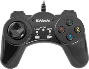 Obrázok pre výrobcu Gamepad Defender Vortex, 13tl., USB, čierny, vibračné