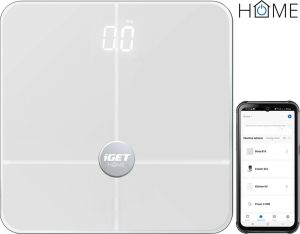 Obrázok pre výrobcu iGET HOME BODY B18 White - chytrá váha, aplikace Android/iOS, Bluetooth, měří 18 parametrů