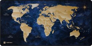 Obrázok pre výrobcu Maxi podložka pod myš Natec WORLD, 80x40cm, modrá