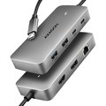 Obrázok pre výrobcu AXAGON HMC-CUB83X2, USB 10Gbps hub, 2x USB-A, USB-C, HDMI & DP 4k/144Hz, RJ-45, PD 100W, kabel 15cm