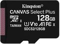 Obrázok pre výrobcu KINGSTON 128GB microSDXC CANVAS Plus Memory Card 150MB/s Read, UHS-I Speed Class, U1, V10, A1 - bez adaptéru