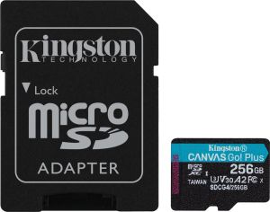 Obrázok pre výrobcu Kingston Canvas Go Plus A2 Micro SDXC 256GB /UHS-I U3 / Class 10/+ Adaptér
