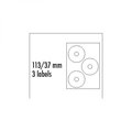 Obrázok pre výrobcu Logo etikety na CD 113/37mm, A4, matné, biele, 3 etikety, 140g/m2, balené po 10 ks, pre atramentové a laserové tlačiarne