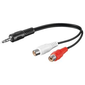 Obrázok pre výrobcu PremiumCord Kabel Jack 3.5mm-2xCINCH M/F 20cm