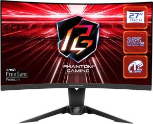 Obrázok pre výrobcu Phantom Gaming by Asrock monitor PG27Q15R2A prohnutý 27"/VA/2560x1440/165Hz/ 550cd/m2 / 1ms/DP/ 2x HDMI/repro/Wifi ant.