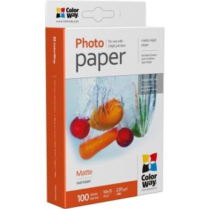 Obrázok pre výrobcu COLORWAY fotopapír/ matte 220g/m2, 10x15/ 100 kusů