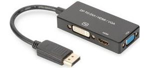 Obrázok pre výrobcu ASSMANN DisplayPort 1in3 HDMI, DVI and VGA converter cable