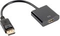 Obrázok pre výrobcu LANBERG AD-0009-BK adapter Displayport(M)->HDMI(F) 10cm