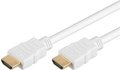 Obrázok pre výrobcu PremiumCord HDMI High Speed + Ethernet kabel,bílý, zlacené konektory, 2m