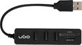 Obrázok pre výrobcu UGO Hub USB 2.0 MAIPO HU200 3-ports + card reader SD/microSD, Black