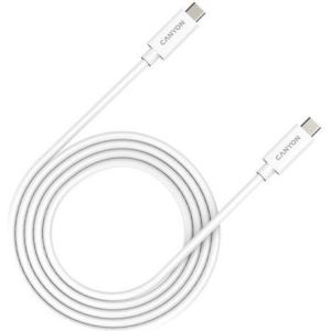 Obrázok pre výrobcu Canyon UC-42, 2m kábel USB-C / USB-C, 48V/5A, výkon 240W EPR, 20GBPS, pre notebooky, E-mark čip, biely